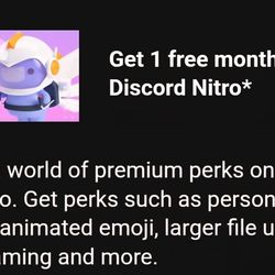 1 Month Of Discord Nitro