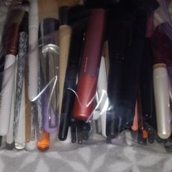 A Variety Of Make Up Brushes 