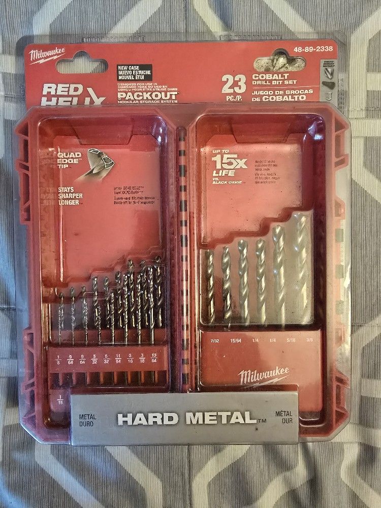 Milwaukee Cobalt Drill Bit Set.