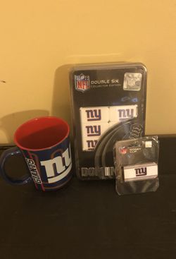 New York Giants coffee mug Dominos money clip