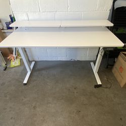 Sit-stand Desk With Shelf