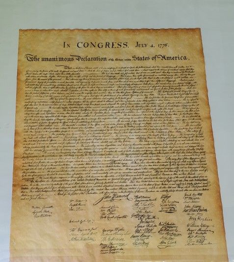Old declaration United States 1776