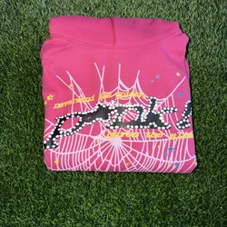 Pink Spider Hoodie Size Medium