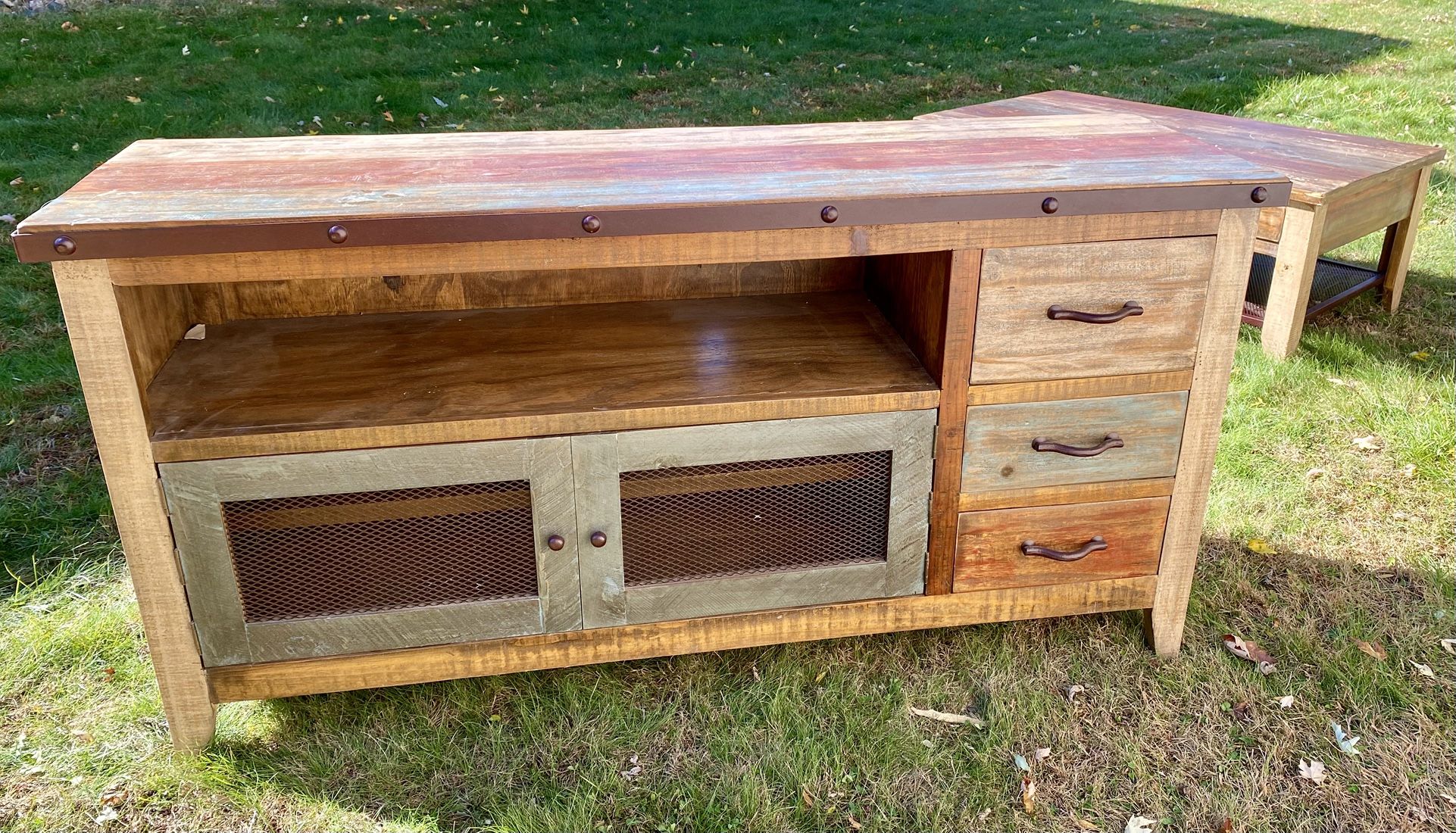 Rustic Buffet, Coffee Table And End Table