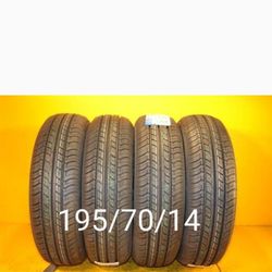 4 New Tires For Sale 195/70/14 We Service Motorcycle Tires