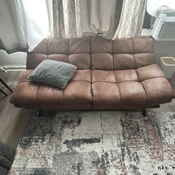 Faux Leather Futon. 