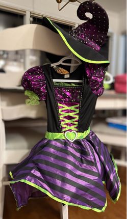 Girls Witch Halloween Costume with Hat