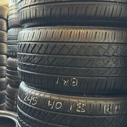 Set Of 245/40RF18 Bridgestone Runflat Tires