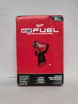 Milwaukee M12 FUEL 12V Lithium-Ion Brushless Cordless 3/8 in. Sub Compact Impact Wrench
Brand new tool only