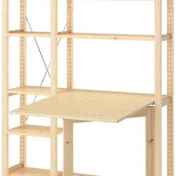 Ikea Ivar Shelves + Desk