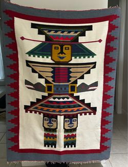 Vintage Inca Wool Tapestry
