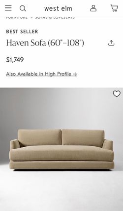 Haven Sofa 82” ( Delivery Available)