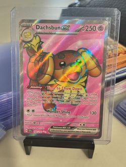 Dachsbun EX Pokémon Card 160/142 Secret Rare