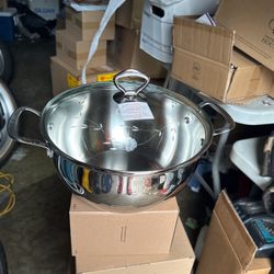 Olla De 8qt Clásica De Acero Inoxidable Princess House Nueva En Caja Precio Firme 100