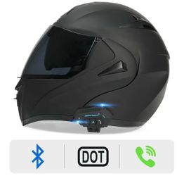 Motorcycle Bluetooth Modular Helmet, DOT Approved (XL)