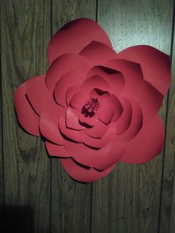 Red paper flower