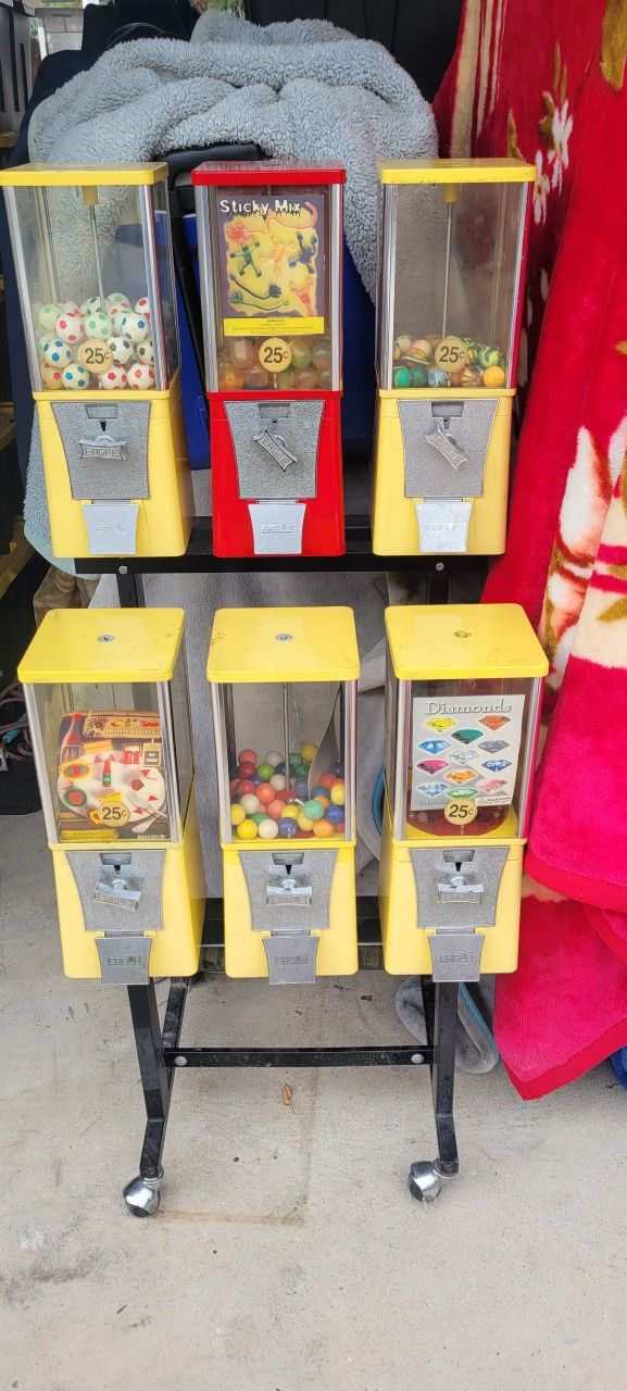 6 Gumball Machine Good Shape