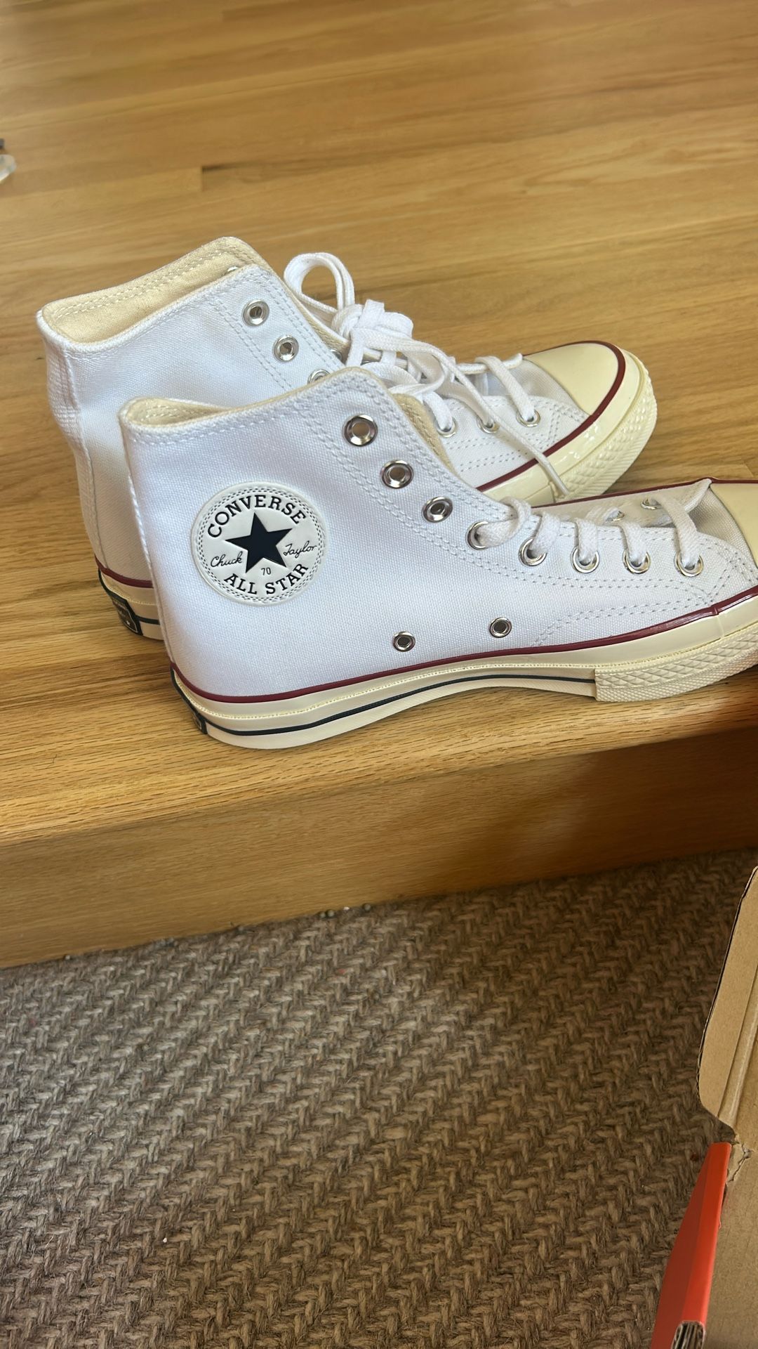 Brand New High Top white Converse size