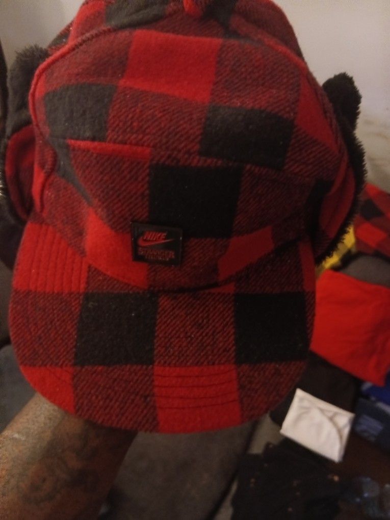 (Red & Black )Official Russia Imported Lumber Jack Earflap Hat Large