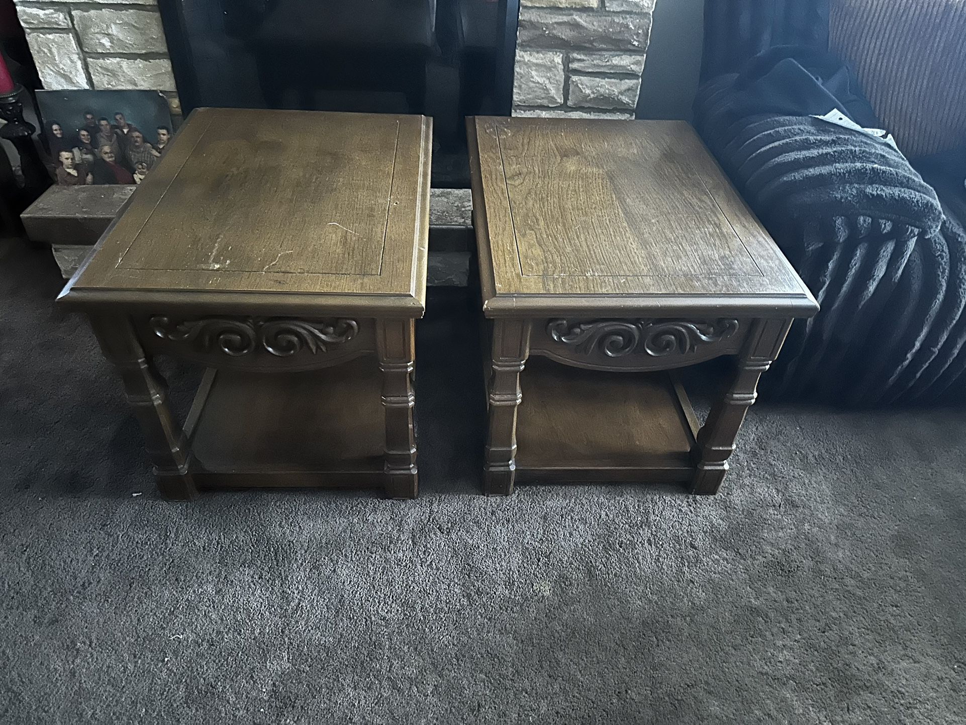 2 pc vintage night stands