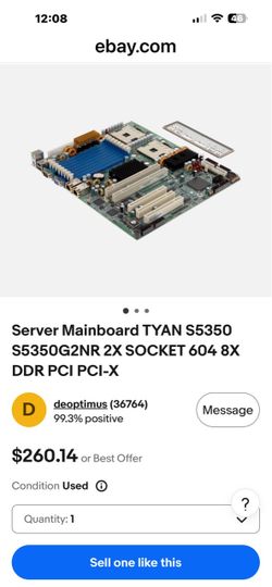 Tyan S5350 S5350G2NR Dual Socket 604 Server Motherboard