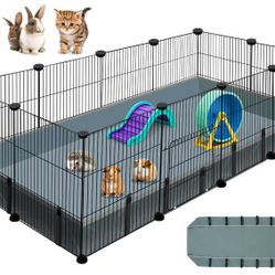 12 Panel Metal Rust Resistant DIY Playpen with Door for Small Animal with Mat Size L48"xW24"xH16" New Condition