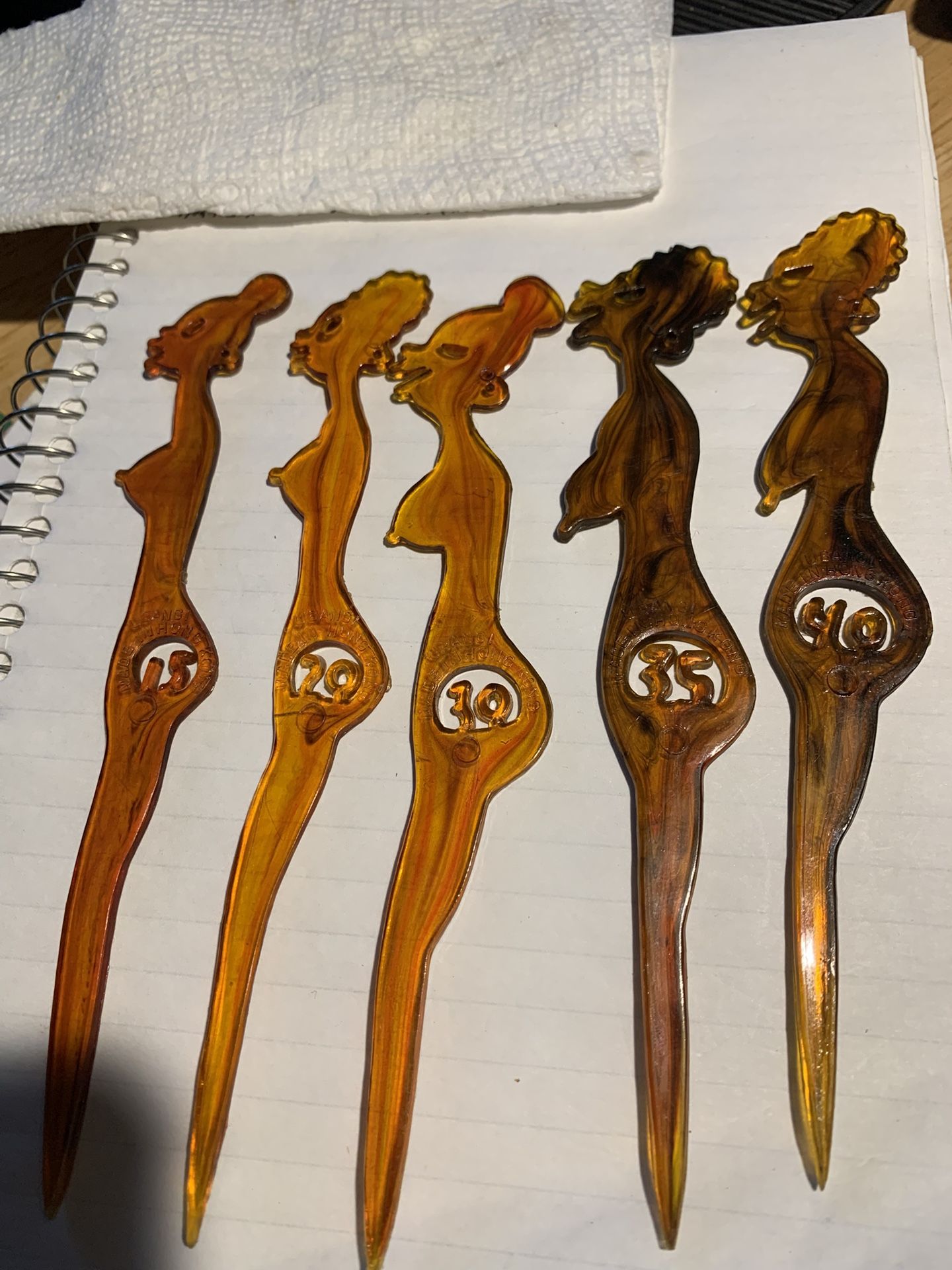 5 1960s Swizzle Sticks