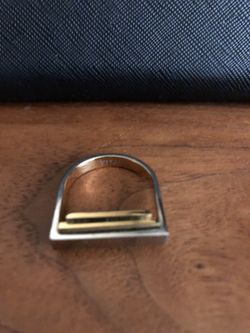 Designer “Vitaly” Ring Silver And Gold Layer Ring