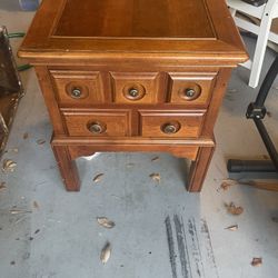 Wooden End Table