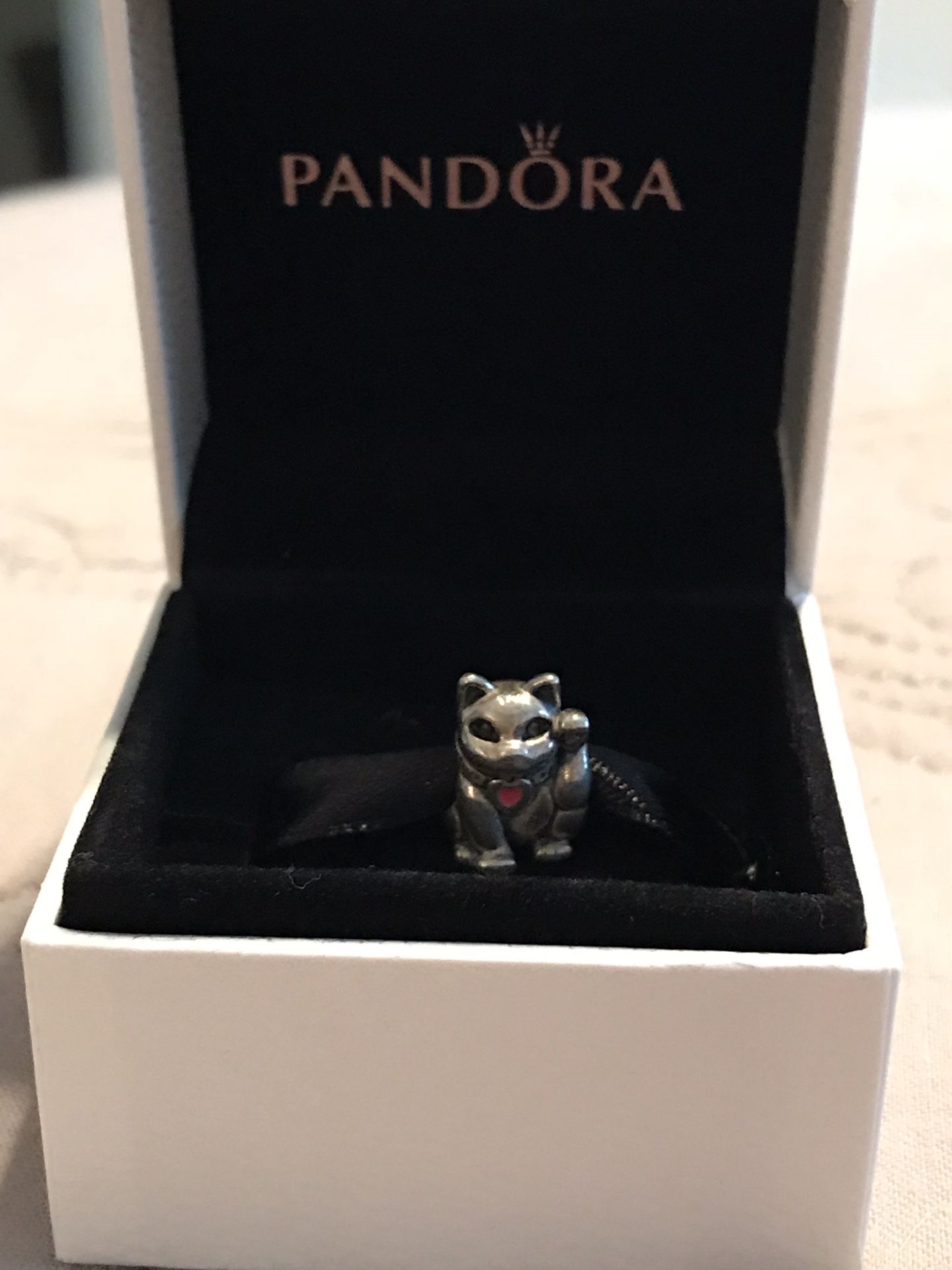 Authentic Pandora Lucky Cat Charm