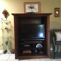 Oak Entertainment Cabinet  By Thomasville
