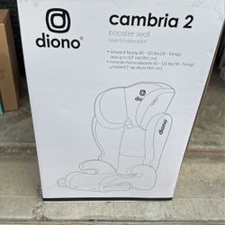 New Diono Cambria 2 Latch 2 in 1 XL Booster Car Seat, Pink