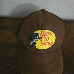 Bass Pro Shops Brown Trucker Hat Fishing Gone Fishing Cap