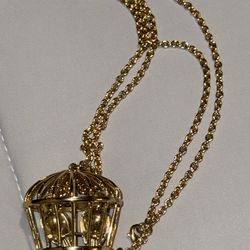 Kate Spade 'Love Birds' Caged Birdcage Bangle Bracelet and Pendant Long Necklace