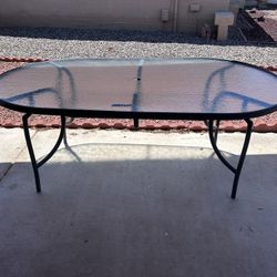 Outdoor Glass Table 