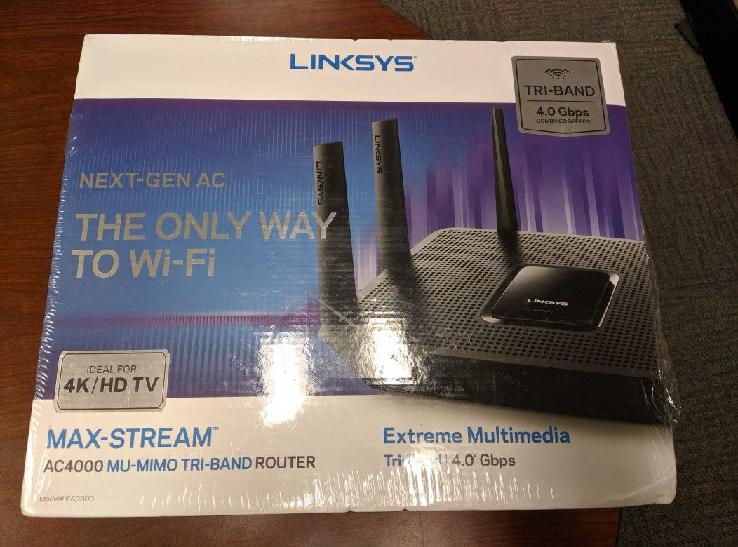 Linksys AC4000 MU-MIMO Tri-Band Wireless Smart WiFi Router (EA9300)