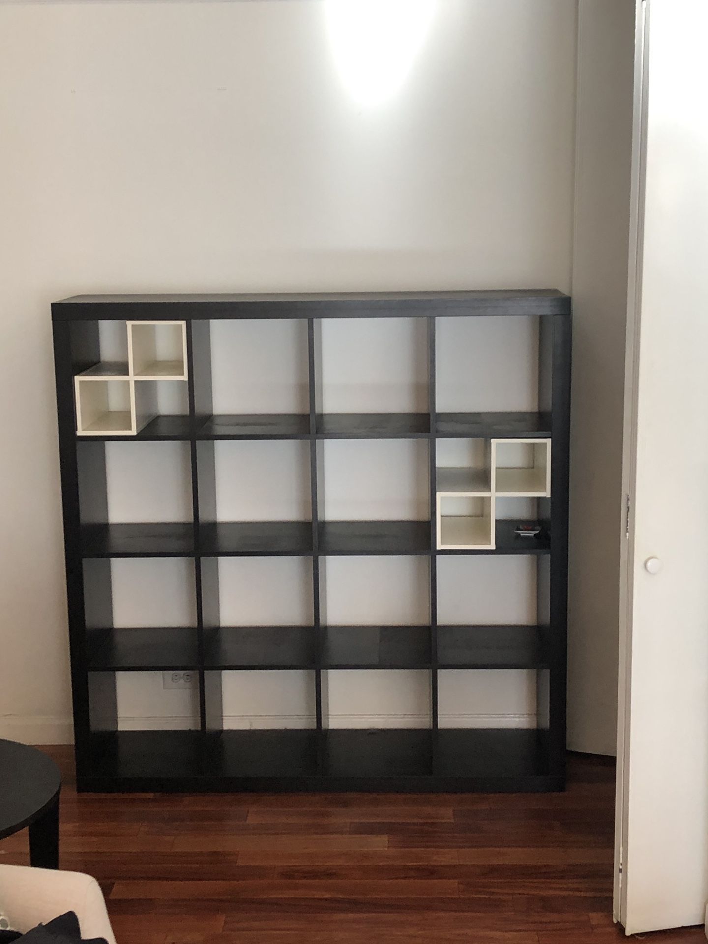 IKEA Kallax Shelf Unit with inserts included! (Black/Brown)