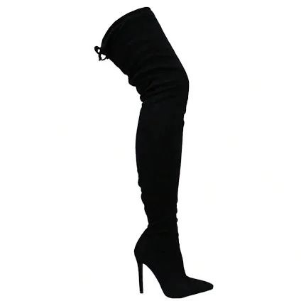 High Knee Black Boots 