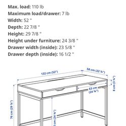 Desk With 2 Drawers