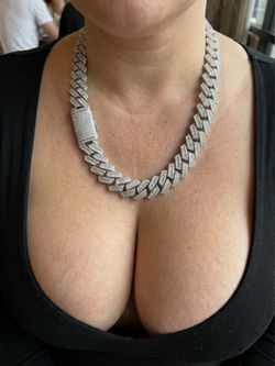 VVS 16mm Moissanite Baguette Cuban Chain 22 inch PASS DIAMOND TESTER