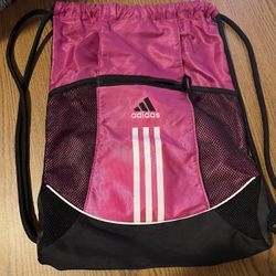 Adidas Sack-pack Drawstring Backpack (Pink/Black)