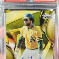 Reggie Jackson Auto /50 Topps Chrome Black