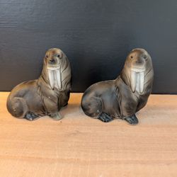 Vintage Walrus Salt And Pepper Shakers 