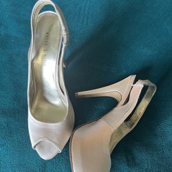 Kelly & Katie “Nightout,” Champagne Dress Heels, Sz 8