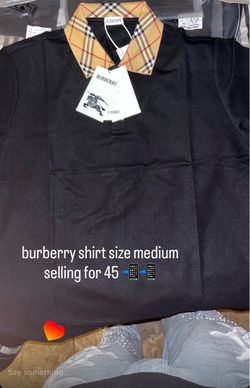 Burberry Black Polo Shirt Size Mediu