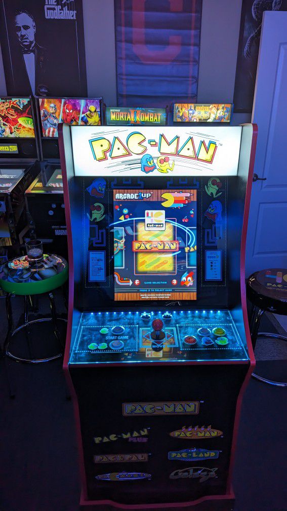 Pac-Man 40th Anniversary Arcade1up w/7 games and stool (at full asking price).