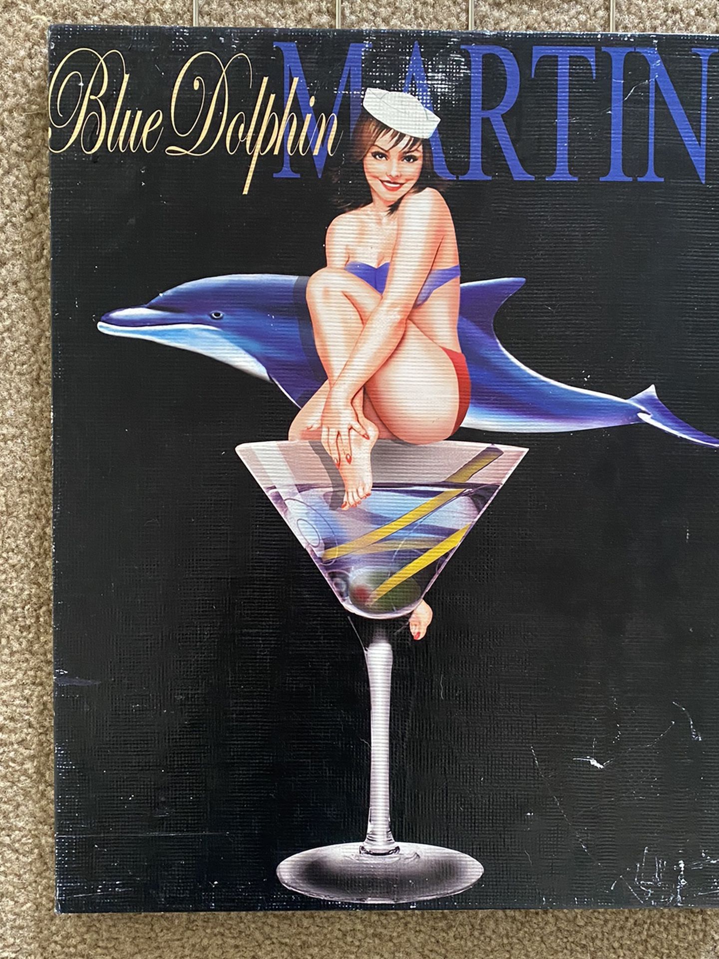 Pinup Girl Martini Canvas Frame