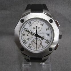 Baume & Mercier Riviera 65541 Automatic Chronograph SS Wrist Watch