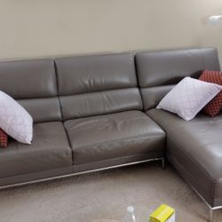 Sectional Sofa Top Grain Leather 