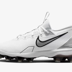 Men's Nike Force Trout 9 Elite White Gray Molded Baseball Cleats Sz 8.5/9/9.5/10⚾️
